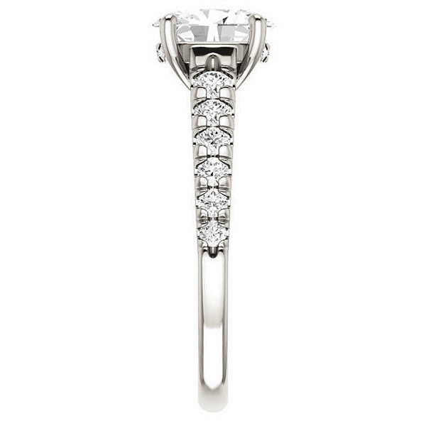 Oval Moissanite Engagement Ring