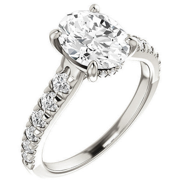 Oval Moissanite Engagement Ring