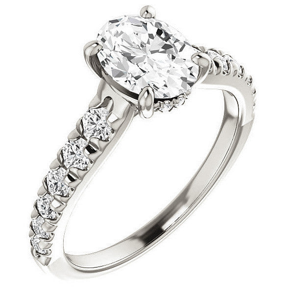 Oval Moissanite Engagement Ring