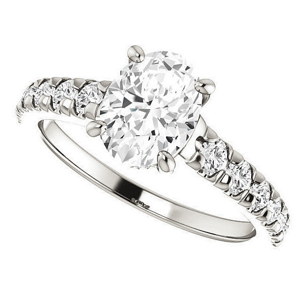 Oval Moissanite Engagement Ring