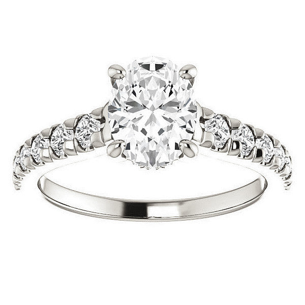 Oval Moissanite Engagement Ring