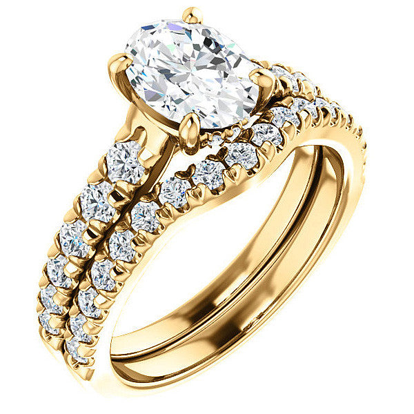 Oval Moissanite Engagement Ring