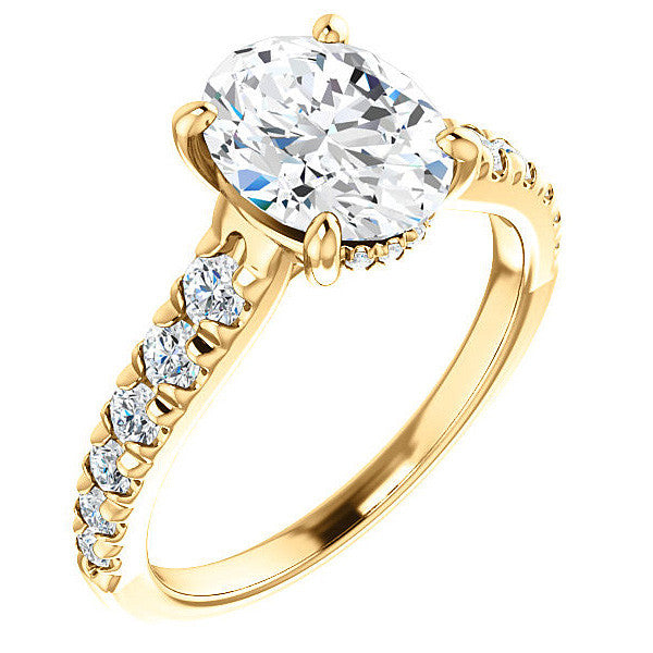 Oval Moissanite Engagement Ring