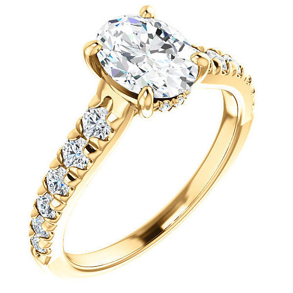 Oval Moissanite Engagement Ring