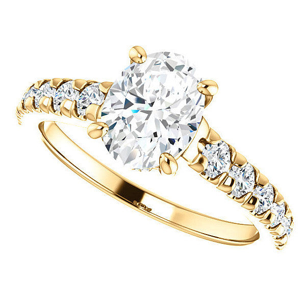 Oval Moissanite Engagement Ring