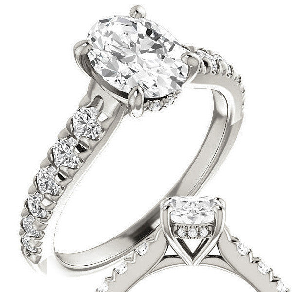Oval Moissanite Engagement Ring