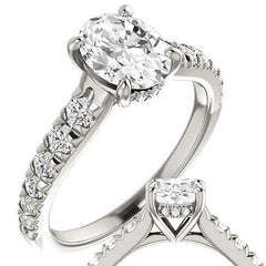 Oval Moissanite Engagement Ring