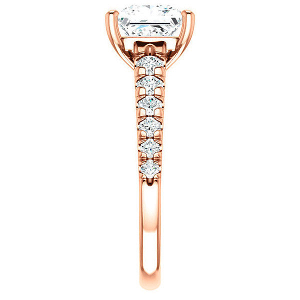Princess cut Moissanite Engagement Ring