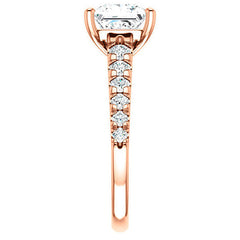Princess cut Moissanite Engagement Ring