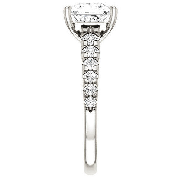 Princess cut Moissanite Engagement Ring