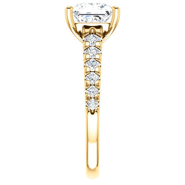 Princess cut Moissanite Engagement Ring