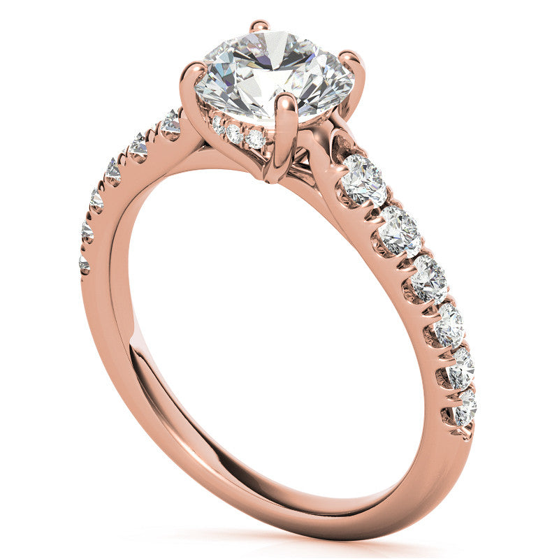 Round Moissanite Engagement Ring