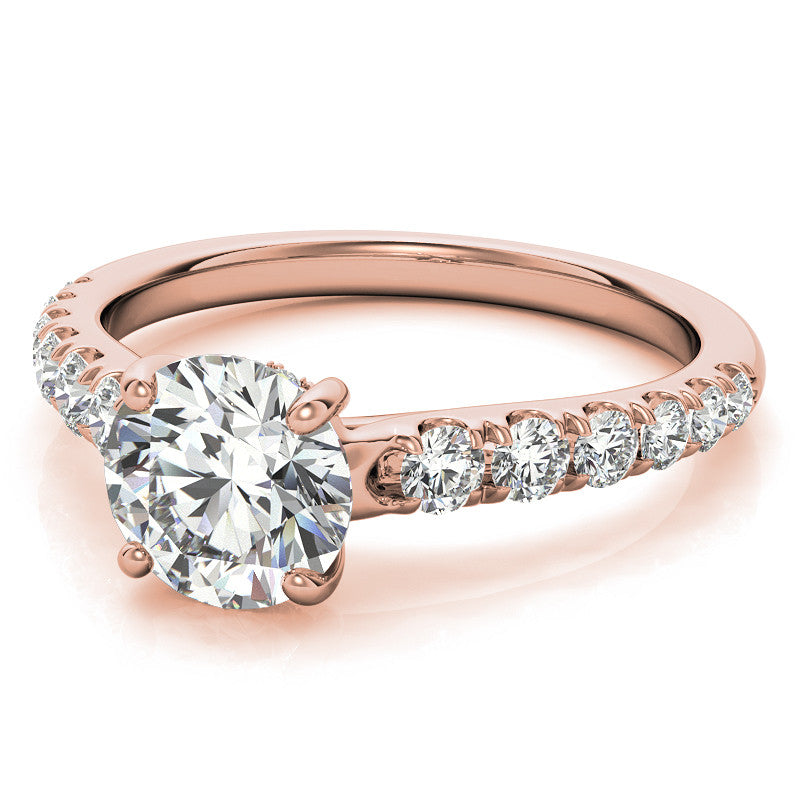 Round Moissanite Engagement Ring