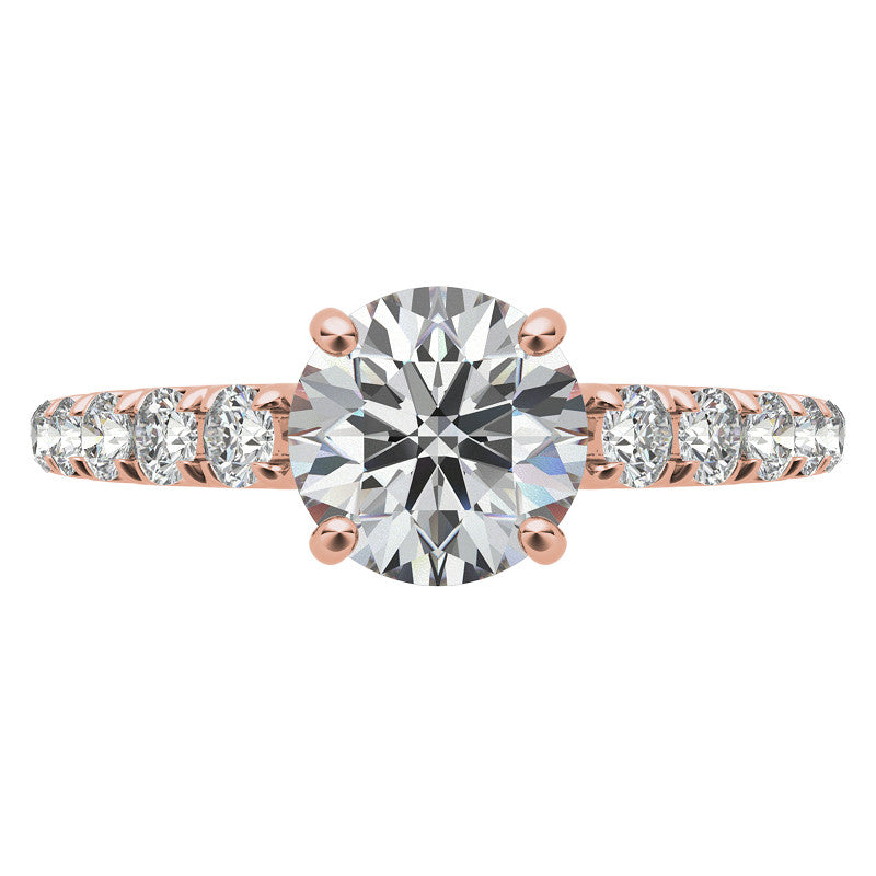 Round Moissanite Engagement Ring