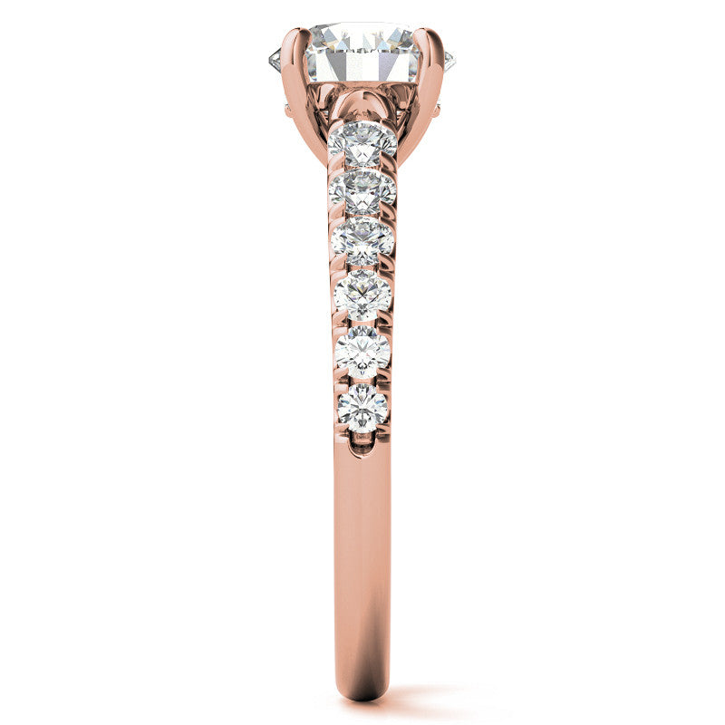 Round Moissanite Engagement Ring