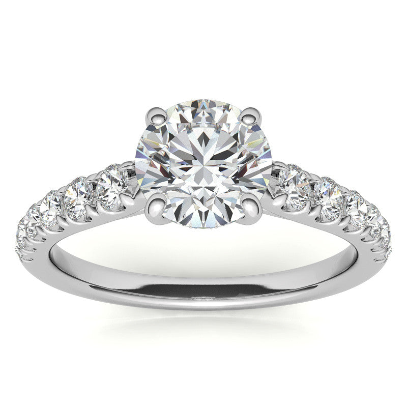 Round Moissanite Engagement Ring