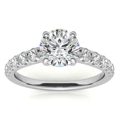 Round Moissanite Engagement Ring
