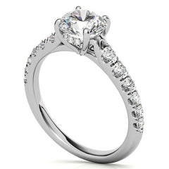 Round Moissanite Engagement Ring