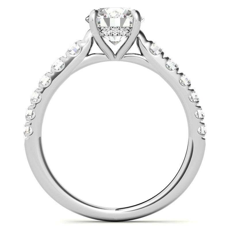 Round Moissanite Engagement Ring