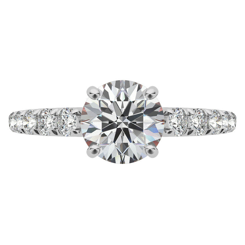 Round Moissanite Engagement Ring