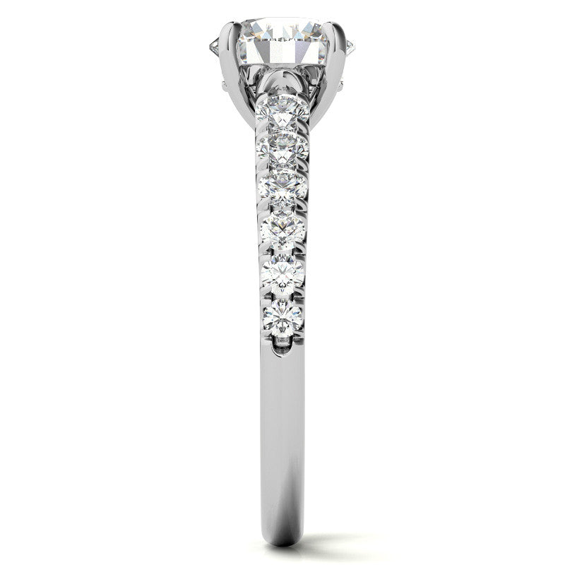 Round Moissanite Engagement Ring