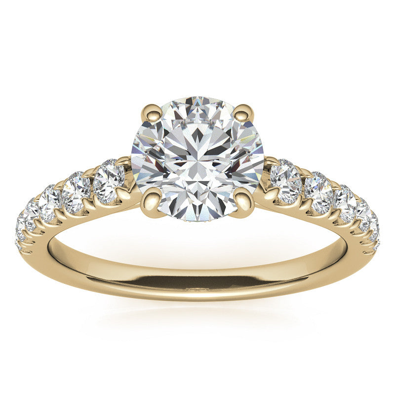 Round Moissanite Engagement Ring