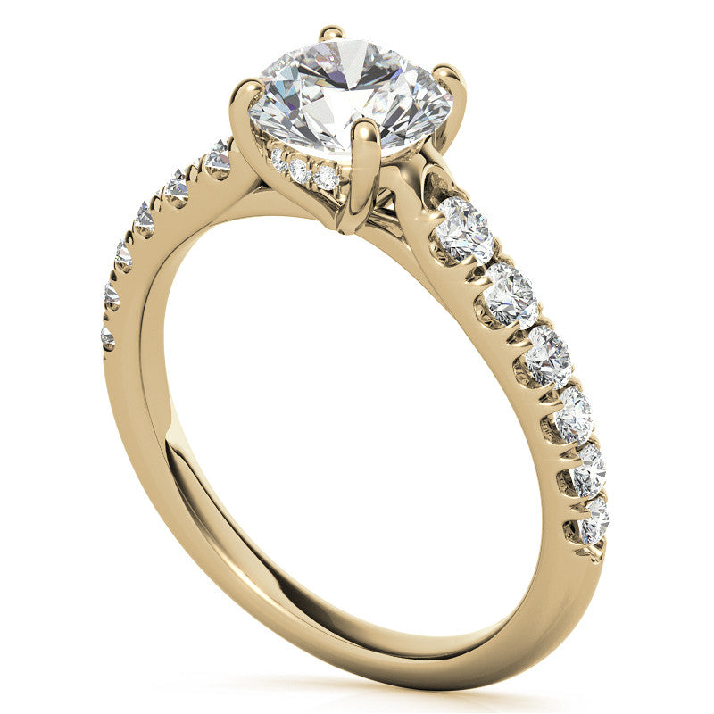 Round Moissanite Engagement Ring