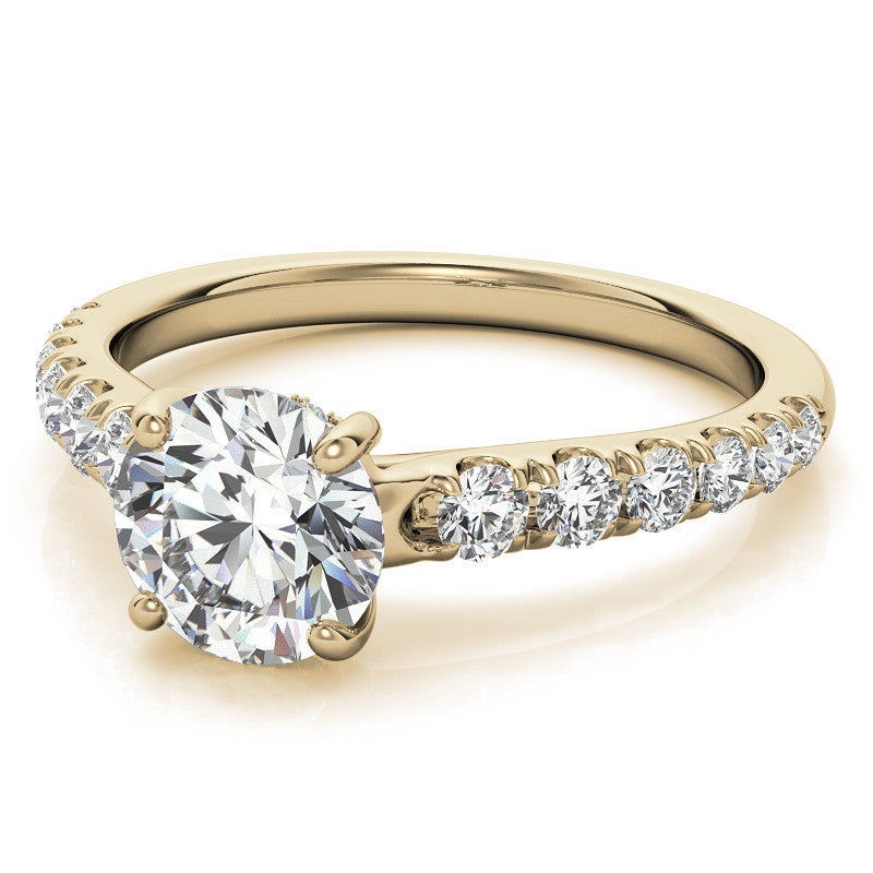 Round Moissanite Engagement Ring