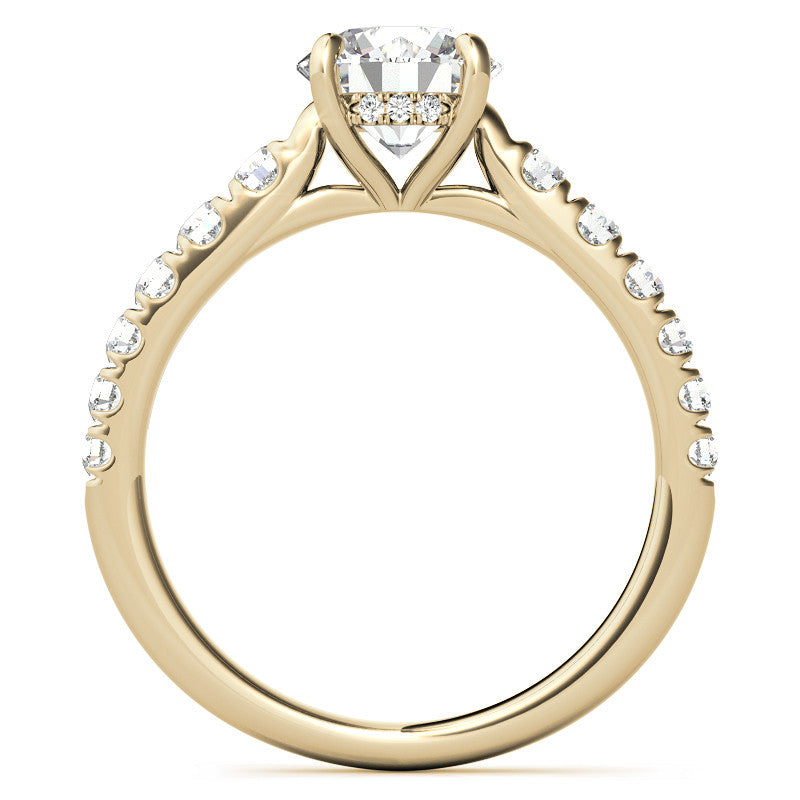 Round Moissanite Engagement Ring