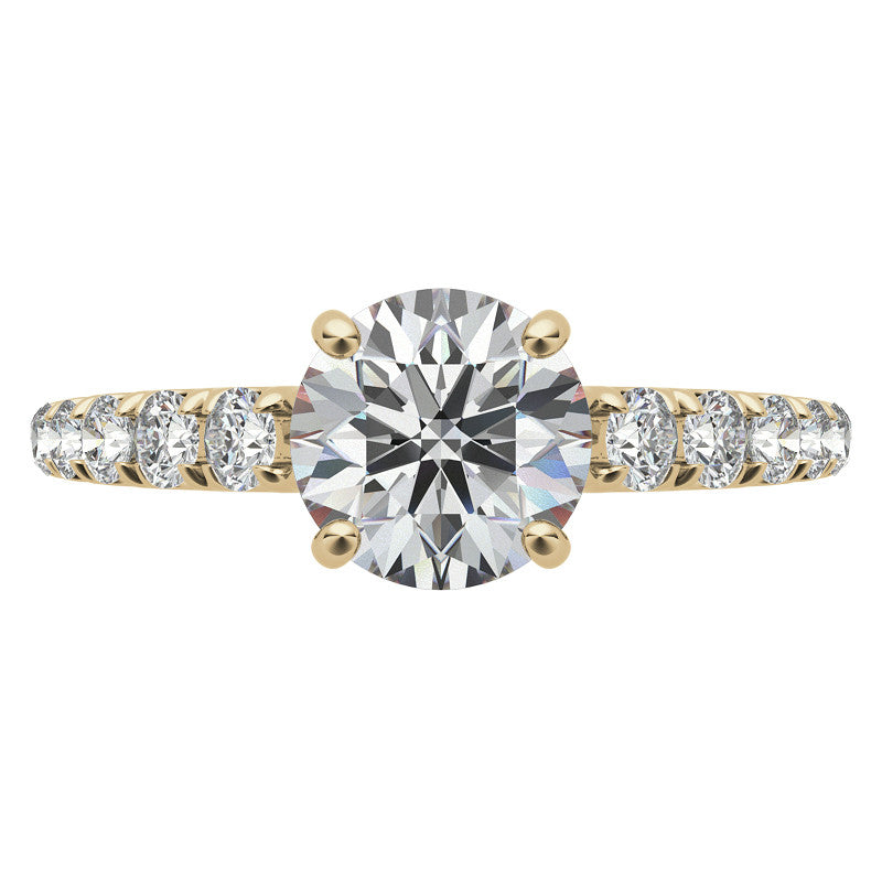 Round Moissanite Engagement Ring