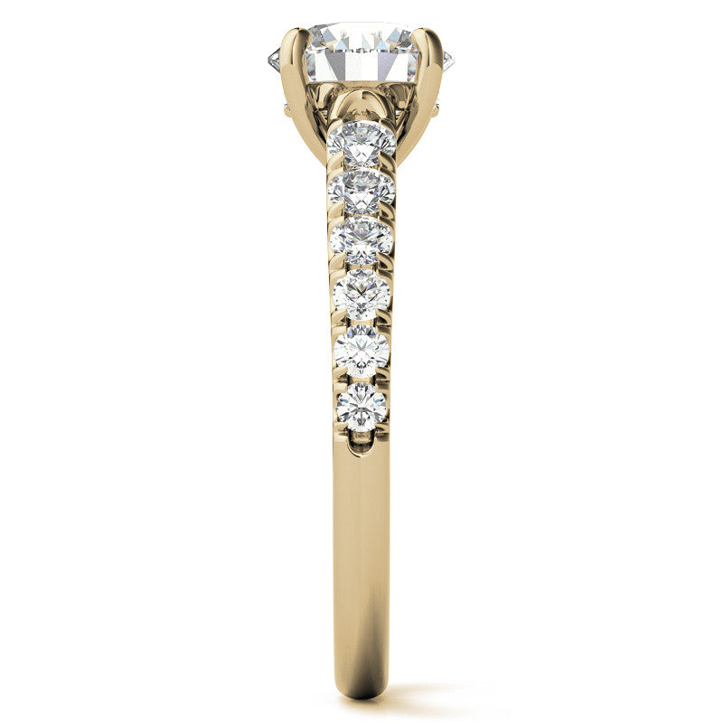 Round Moissanite Engagement Ring