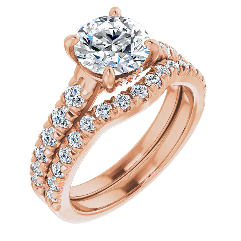 Round Moissanite Engagement Ring