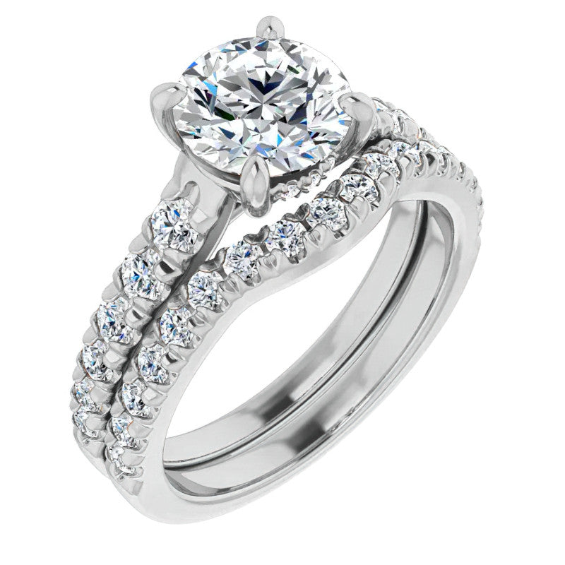 Round Moissanite Engagement Ring