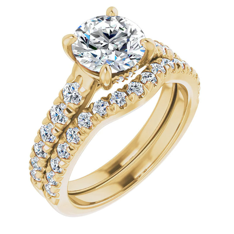 Round Moissanite Engagement Ring