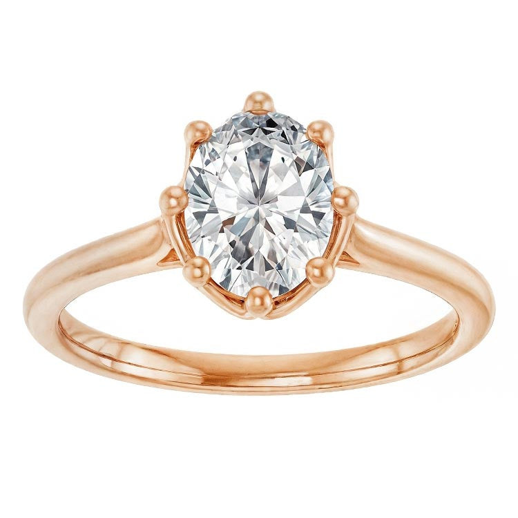 Oval Moissanite Solitaire Ring