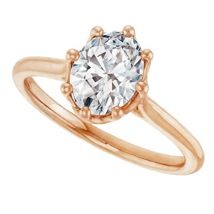 Oval Moissanite Solitaire Ring