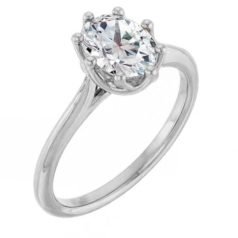 Oval Moissanite Solitaire Ring