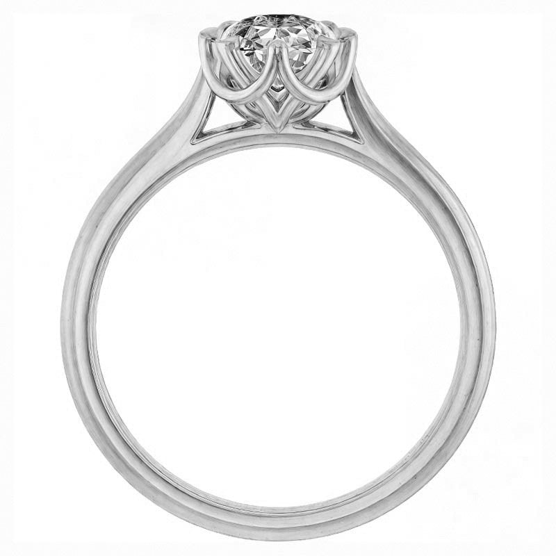 Oval Moissanite Solitaire Ring