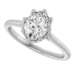 Oval Moissanite Solitaire Ring