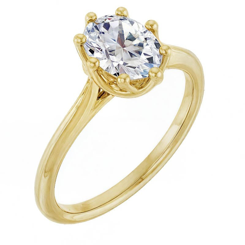 Oval Moissanite Solitaire Ring