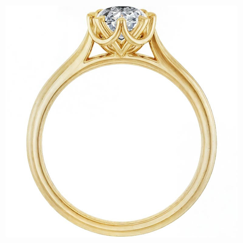 Oval Moissanite Solitaire Ring