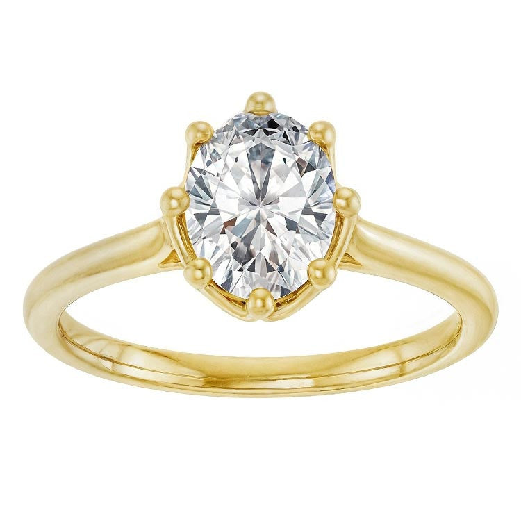 Oval Moissanite Solitaire Ring