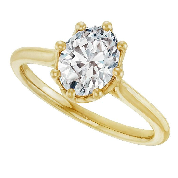 Oval Moissanite Solitaire Ring