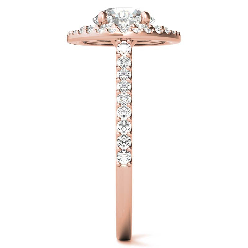 Round Double Halo Moissanite Engagement Ring