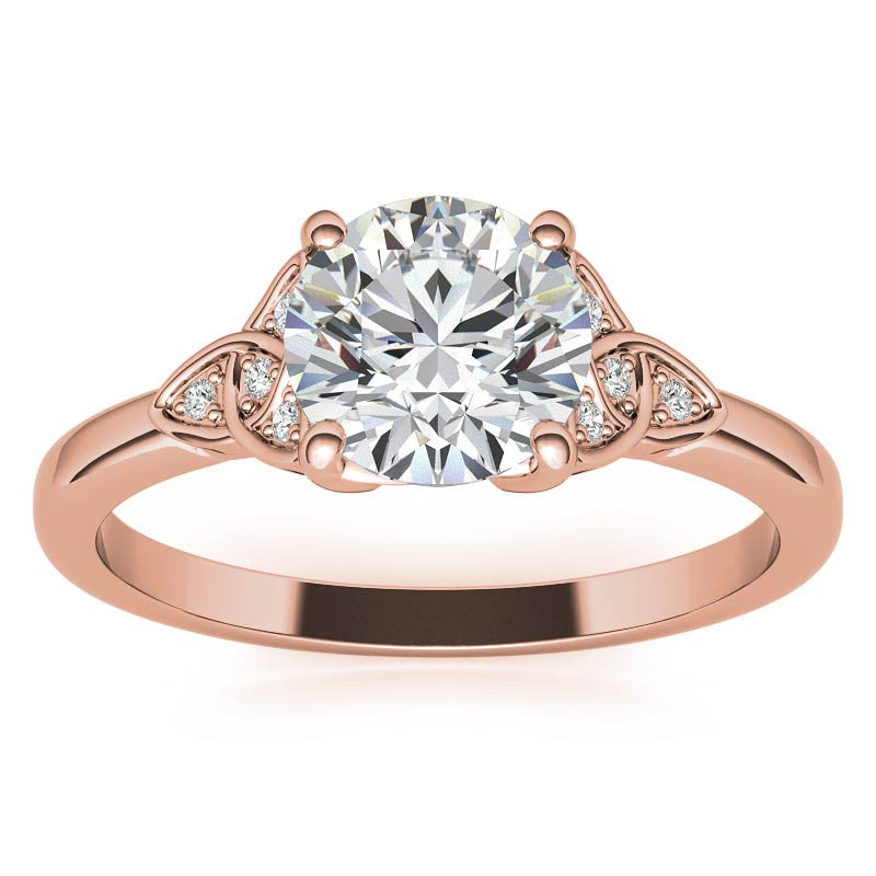 Round Celtic Knot Moissanite Engagement Ring