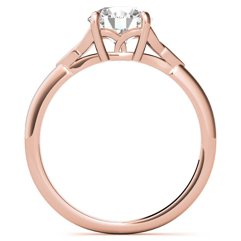 Round Celtic Knot Moissanite Engagement Ring