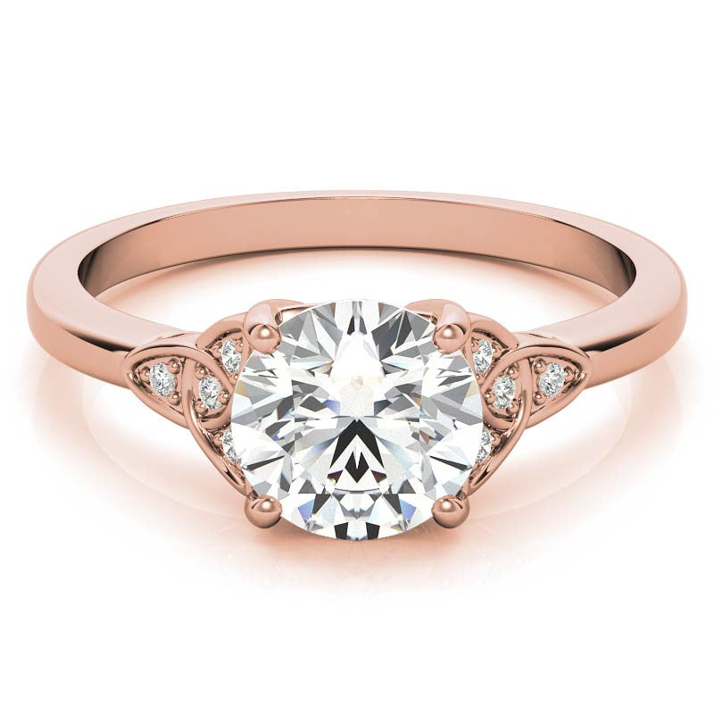 Round Celtic Knot Moissanite Engagement Ring