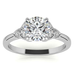 Round Celtic Knot Moissanite Engagement Ring
