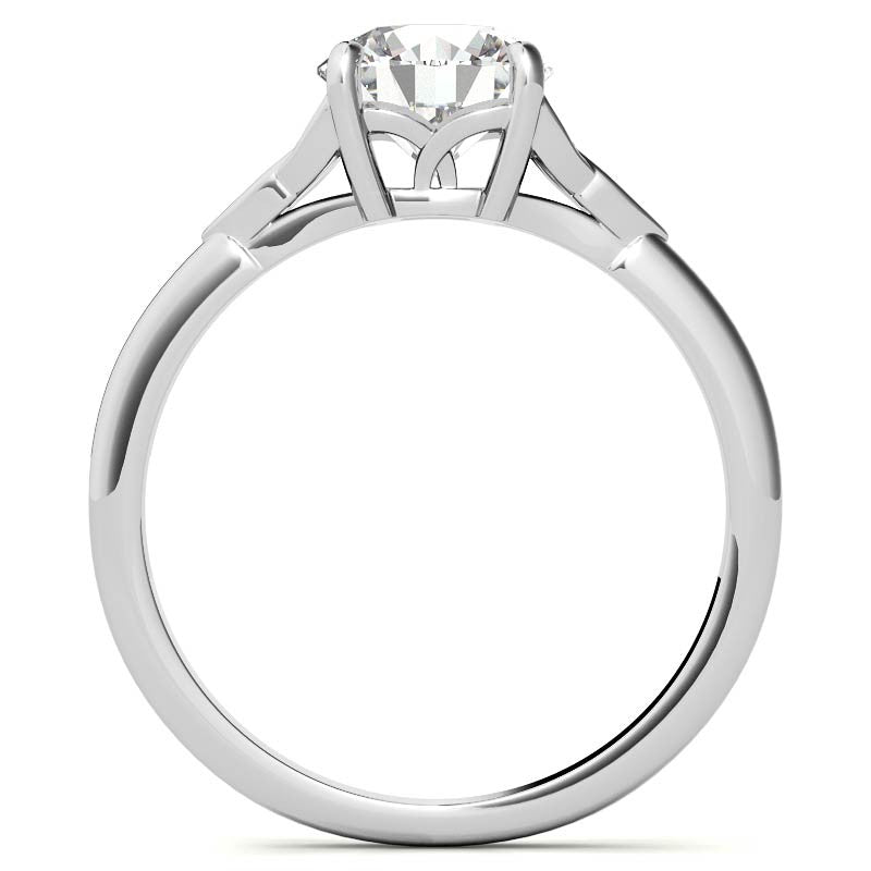 Round Celtic Knot Moissanite Engagement Ring