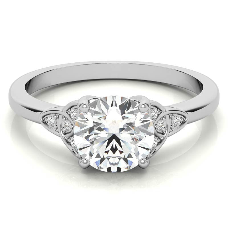 Round Celtic Knot Moissanite Engagement Ring